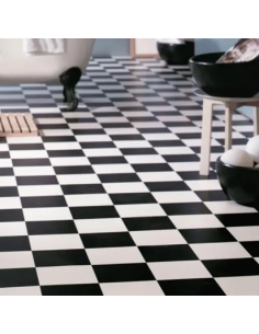 Linoleum Alicante Alb-Negru