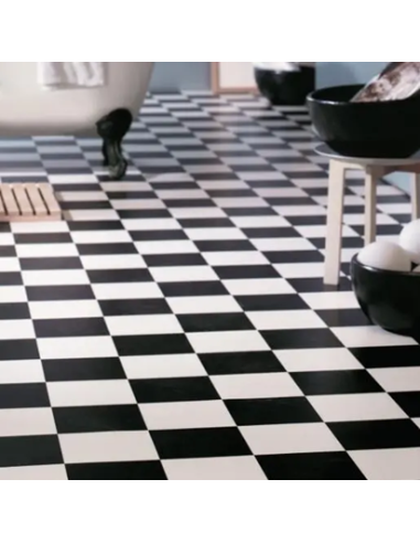 Linoleum Alicante Alb-Negru