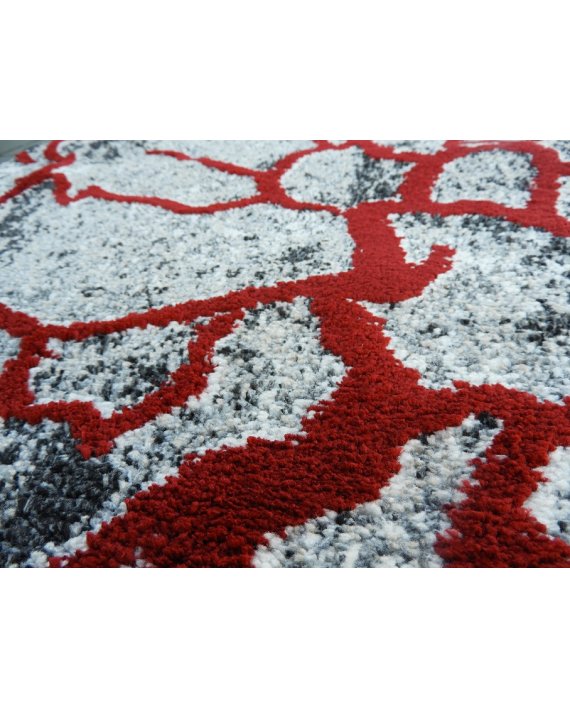 Covor Amazon Gri/Rosu