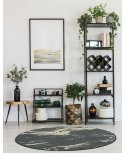 Covor Florence Abstract Dark Grey Rotund
