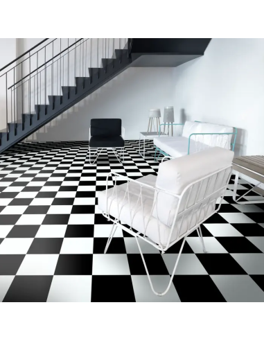 Linoleum Alicante Alb-Negru
