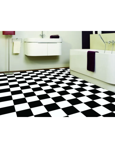 Linoleum Alicante Alb-Negru