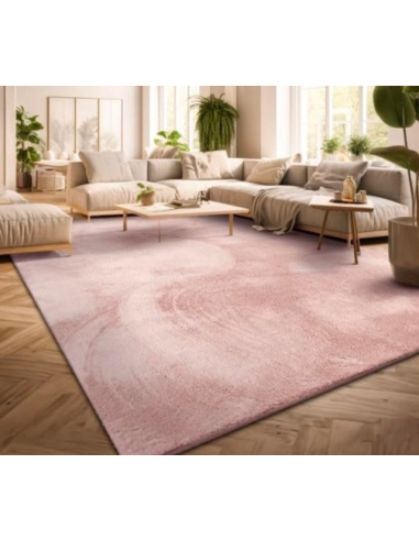 Covor Antiderapant Pufos Roz Pudra